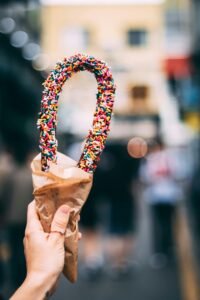 A large decadent American Churro