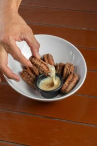 A plate of Mexican Churros