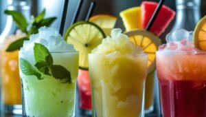Alcohol inspired slushie drinks