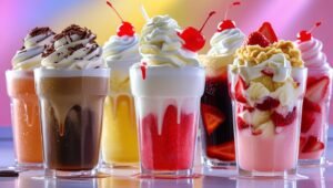 Dessert inspired slushie drinks