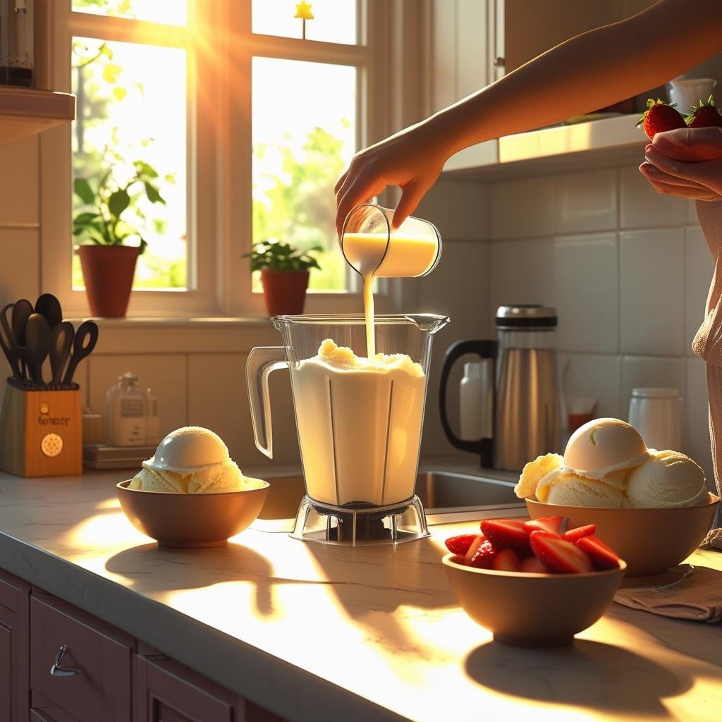 Making a milk shake