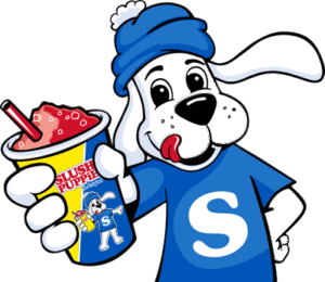 Slush Puppie Mascot Chilly Dog
