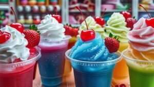 Sweetshop flavoured slushie drinks